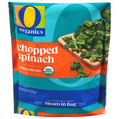 O Organics Spinach Chopped Steam In Bag - 12 Oz
