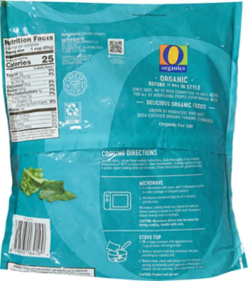 O Organics Spinach Chopped - 12 Oz - Image 5