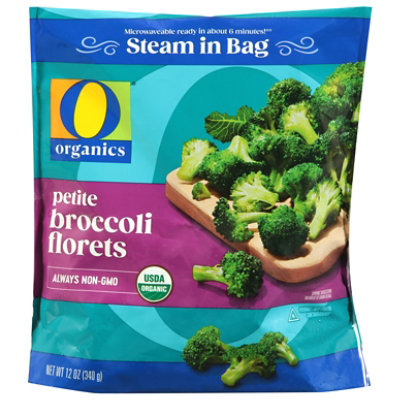 O Organics Broccoli Petite Florets Steam Bag - 12 Oz