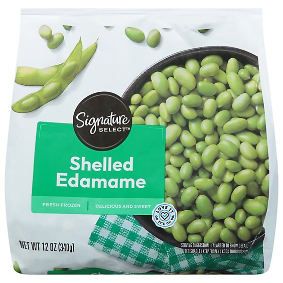 Signature Select Edamame Soybeans Shelled 12 Oz - 12 OZ Signature Select Edamame Soybeans Shelled 12 Oz - 12 OZ