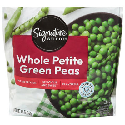 green peas⭐︎ Signature Select Green Peas Petite Whole 12 Oz - 12 OZ - haggen