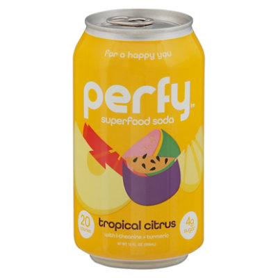 Perfy Superfood Soda Tropical Citrus - 12 OZ - Image 3