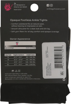 Otg Ankle Tights Blk Med - 1 PR - Image 4