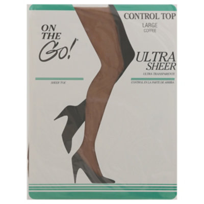Otg Ult Sheer Ctl Top Coffee Lrg - 1 PR - Image 1