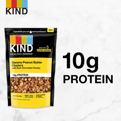 Kind Banana Peanut Butter With Dark Chocolate Chunks Granola Clusters - 11 OZ - Image 4