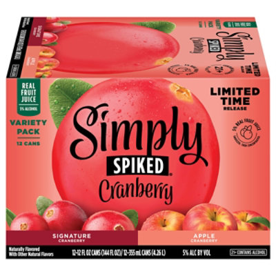 Simply Spiked Cranberry Variety Pack Beer - 12-12 Fl. Oz. In Cans - 12-12FZ - Image 3