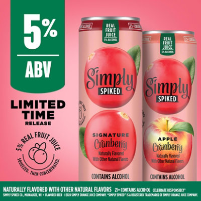 Simply Spiked Cranberry Variety Pack Beer - 12-12 Fl. Oz. In Cans - 12-12FZ - Image 3