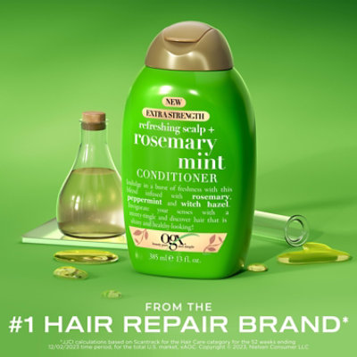 Ogx Extra Strength Refreshing Scap Plus Rosemary Mint Conditioner, 13 Fl. Oz. - 385 ML - Image 2