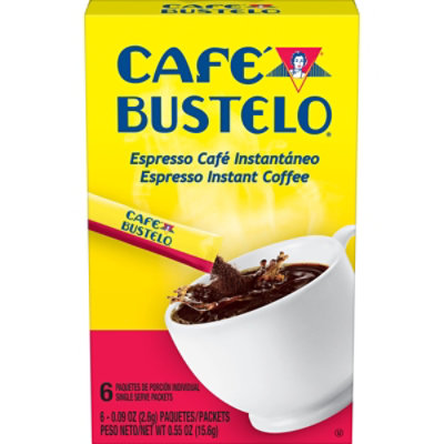 Cafe Bustelo 0.55 Ounce Caffeinated Instant 6 Count Packet - 0.55 OZ - Image 1