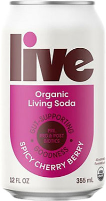 Live Soda Spicy Cherry Berry - 12 FZ - Image 1