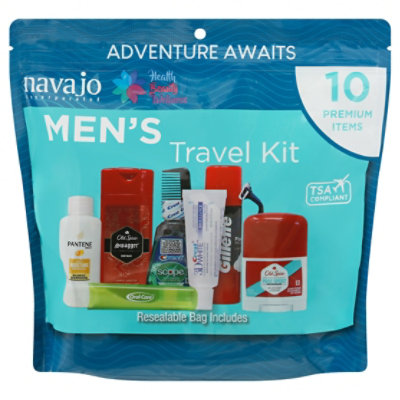 Mens Resealable Bag Travel Kit 10pc - 10 CT - Image 3