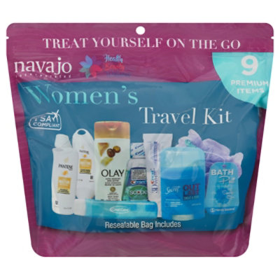 Womens Resealable Bag Travel Kit 9pc Tsa Compliant - 9 CT - Image 1