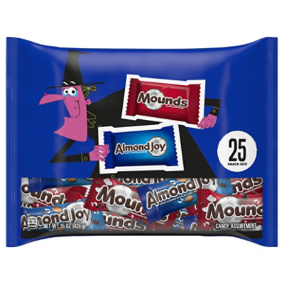 Almond Joy And Mounds Assorted Chocolate Snack Size Halloween Candy Bag Multipack -25-15 Oz - Image 3