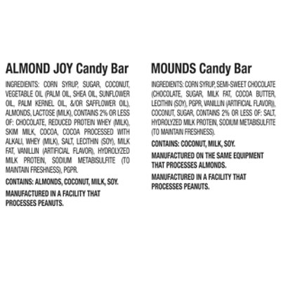 Almond Joy And Mounds Assorted Chocolate Snack Size Halloween Candy Bag Multipack -25-15 Oz - Image 5