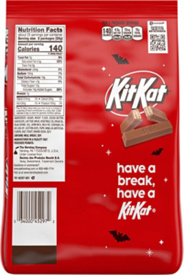 Kit Kat Milk Chocolate Wafer Snack Size Halloween Candy Bag Multipack - 50-24.99 Oz - Image 6