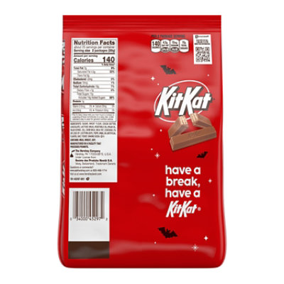 Kit Kat Milk Chocolate Wafer Snack Size Halloween Candy Bag Multipack - 50-24.99 Oz - Image 2