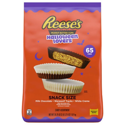 Reeses Assorted Flavored Snack Size Peanut Butter Cups Halloween Candy Multipack - 65-35.75 Oz - Image 3