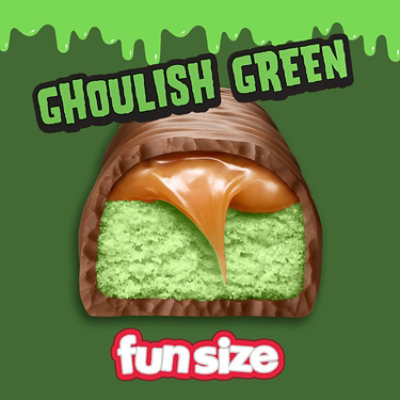 TWIX Fun Size Ghoulish Green Caramel Cookie Milk Chocolate Halloween Candy Bars - 16.37 Oz - Image 2