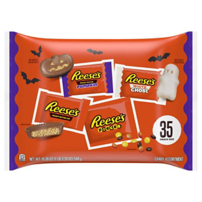 Reeses Assorted Peanut Butter Snack Size Halloween Candy Bag Multipack - 35-19.39 Oz - Image 3