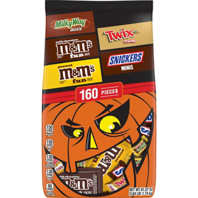 M&M'S M&M'S Peanut SNICKERS TWIX & MILKY WAY Halloween Candy Variety - 160 Count - Image 1