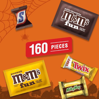 M&M'S M&M'S Peanut SNICKERS TWIX & MILKY WAY Halloween Candy Variety - 160 Count - Image 3