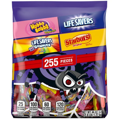 STARBURST Original LIFE SAVERS & HUBBA BUBBA Max Halloween Candy Variety - 255 Count - Image 1