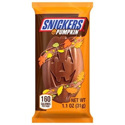 SNICKERS Pumpkins Chocolate Halloween Candy Bars Share Size - 2.2 Oz - Image 1