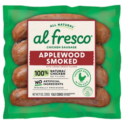 Alfresco Applewood Smoked Chicken Sausage Fully Cooked 11 Oz 4 Count - 11 OZ - Image 1