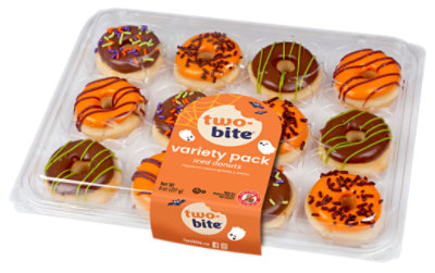 Two-bite Assorted Mini Donuts Halloween 12 Count, 8 Ounces - 8 OZ - Image 1