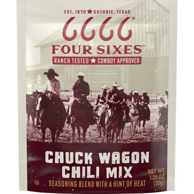 Four Sixes Seasoning Chuck Wagon Chili Mixnd With A Hint Of Heat 1.25oz - 1.25 OZ - Image 2