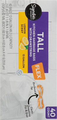 Signature Select Bags Tall Kitchen Lemon Scent 13 Ga 40 Ct - 40 CT - Image 3
