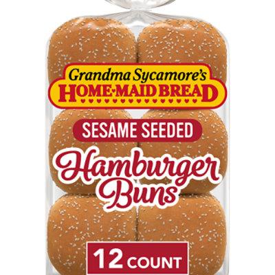 Grandma Sycamore Sesame Hamburger Buns, 12 Count, 31 Oz - 31.5 OZ - Image 1