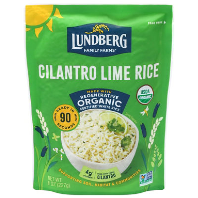 Lundberg Cilantro Lime Rice Regenerative Organic Ready in 90 Seconds - 8 OZ - Image 1