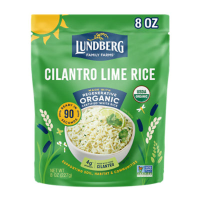 Lundberg Cilantro Lime Rice Regenerative Organic Ready in 90 Seconds - 8 OZ - Image 2