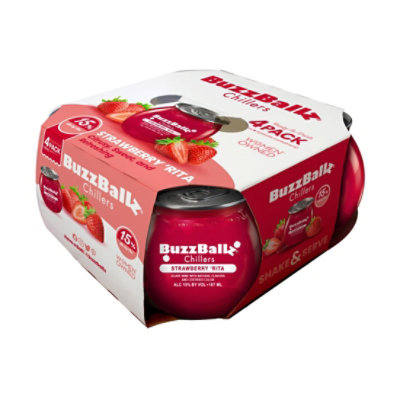 Buzzballz Strawberry 4-187 Ml Wine - 4-187ML - Image 1