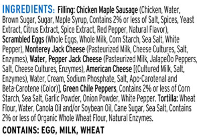 Reds Chicken Maple Sausage Breakfast Burrito - 4.5 OZ - Image 4
