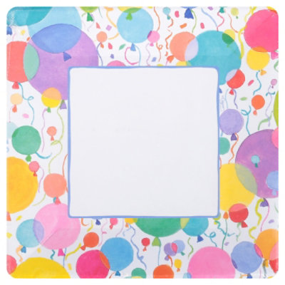 Balloons And Confetti White Salad Plate - EA - Image 1