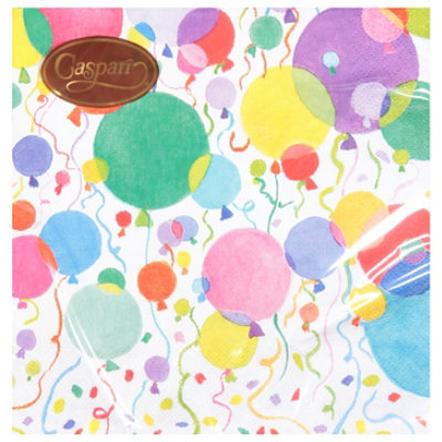 Balloons And Confetti White Luncheon Nakin - EA - Image 1
