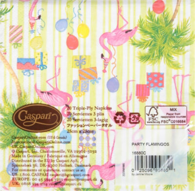 Party Flamingos Cocktail Napkin - EA - Image 4