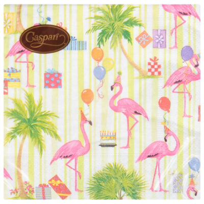 Party Flamingos Cocktail Napkin - EA - Image 1