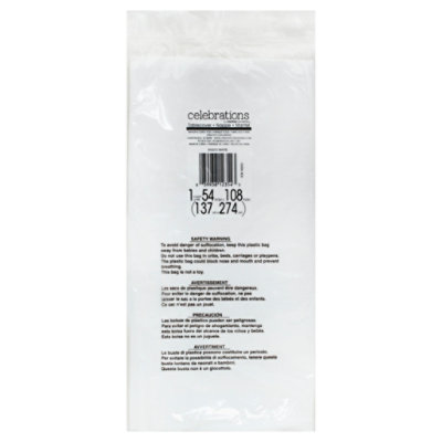 Cre White Tablecover 54x108 - EA - Image 1