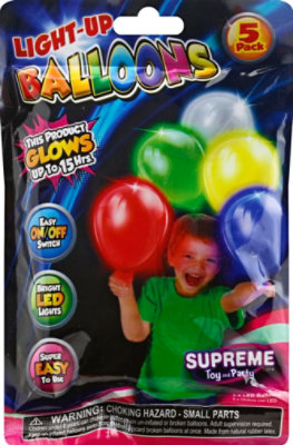 Sup 11in Led Lt Up Balloons - 5 CT - Image 2