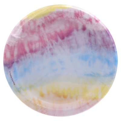 Cre Tie Dye Party 7in Plates - 8 CT - tomthumb