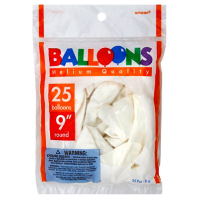 Balloon 9in White 113255.08 - EA - Image 1