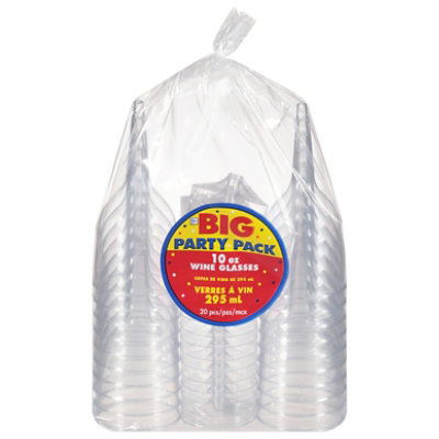 Bpp 10oz. Plastic Wine Glass - Clear - 10 FZ - starmarket