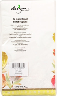 Pretty Tulips Napkin Guest - 1 CT - Image 4