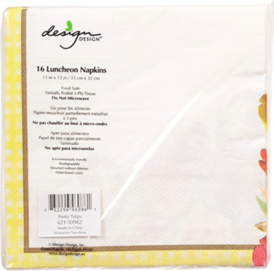 Pretty Tulips Napkin Luncheon - 1 CT - Image 4