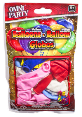 Omni Balloon Helium 9 Inches - 18 Count - Image 1