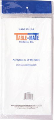 Table Mate Patry Expressions White Plastic Tablecover - 54 x 108 Inch - Image 4