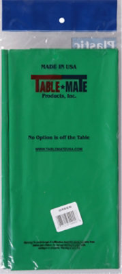 Table Mate Party Expressions Green Plastic Tablecover 54 x 108 In - Each - Image 4